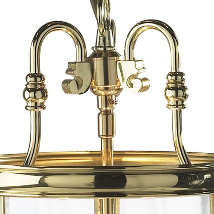 Där Lighting LAM0340 - Pakabinama liustra su grandine LAMBETH 3xE14/60W/230V, žalvarinė