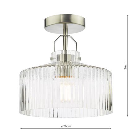 Där Lighting LEN4846 - Prigludusi liustra LENKA 1xE27/60W/230V matinis chromas