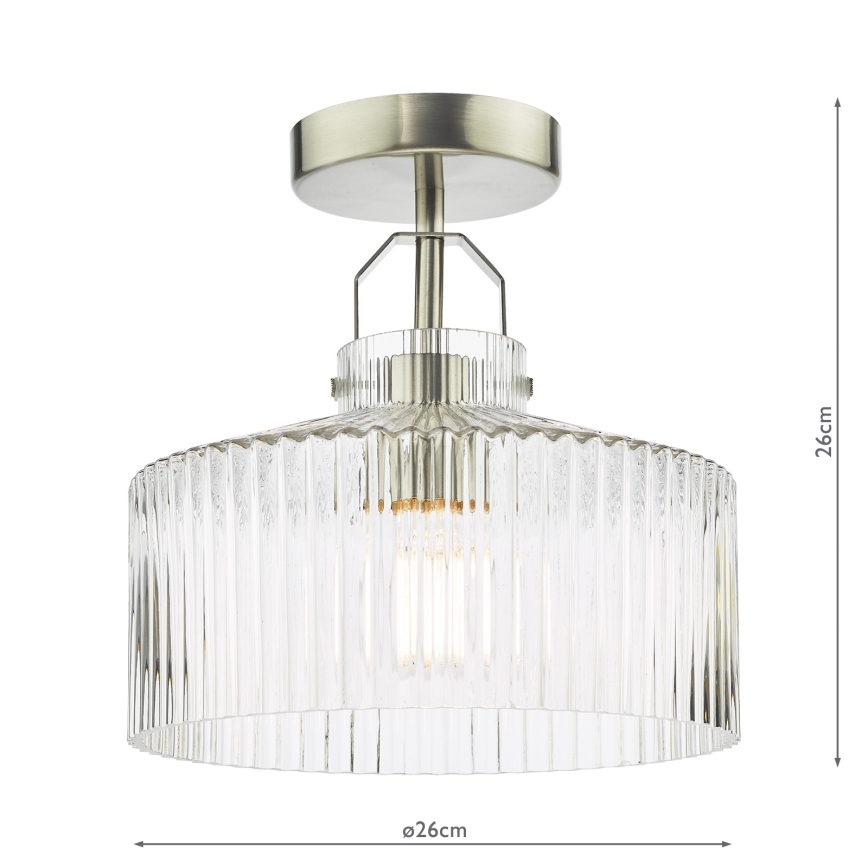 Där Lighting LEN4846 - Prigludusi liustra LENKA 1xE27/60W/230V matinis chromas