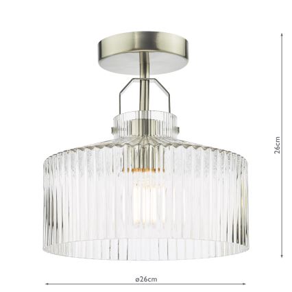 Där Lighting LEN4846 - Prigludusi liustra LENKA 1xE27/60W/230V matinis chromas