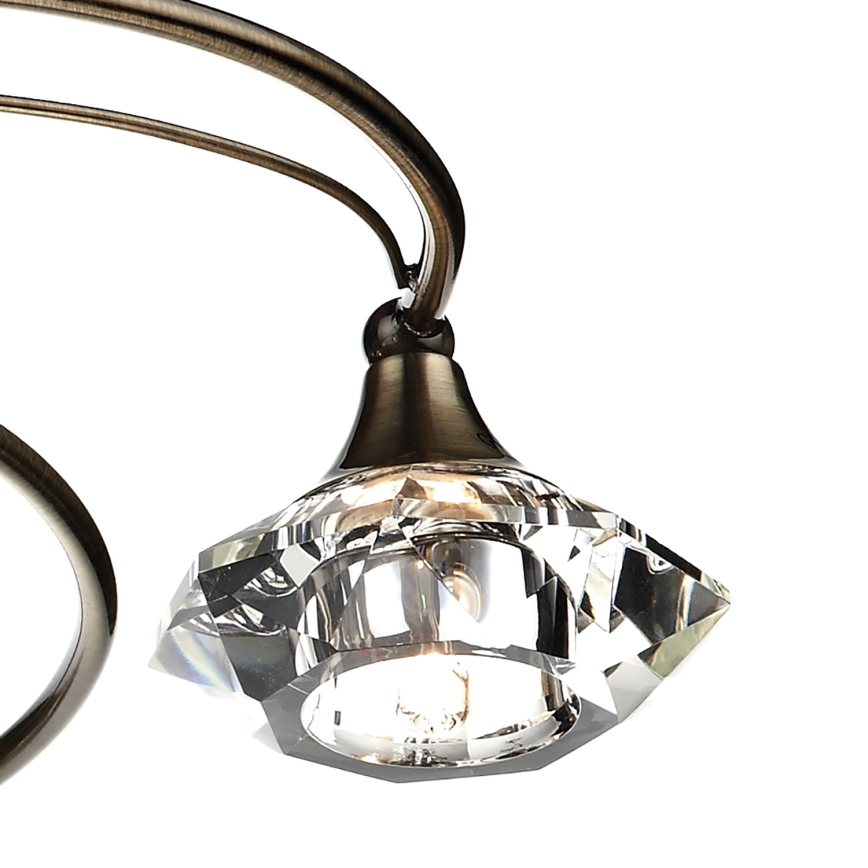 Där Lighting LUT0675 - Prilimintas lubinis šviestuvas LUTHER 6xG9/40W/230V, žalvarinis