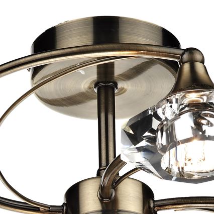 Där Lighting LUT0675 - Prilimintas lubinis šviestuvas LUTHER 6xG9/40W/230V, žalvarinis