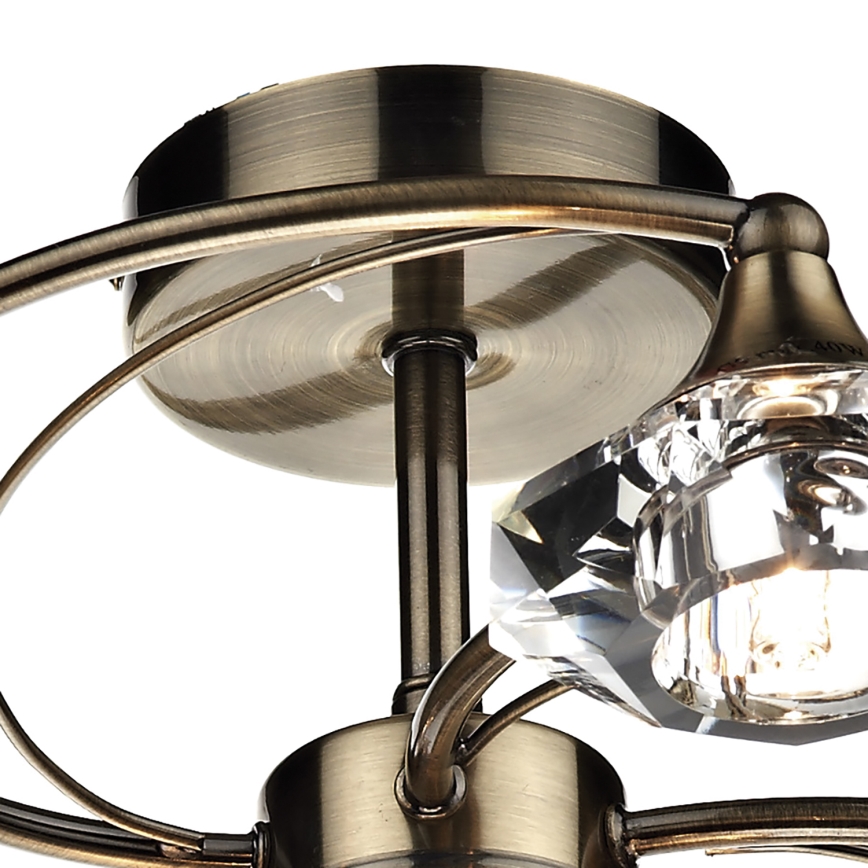 Där Lighting LUT0675 - Prilimintas lubinis šviestuvas LUTHER 6xG9/40W/230V, žalvarinis