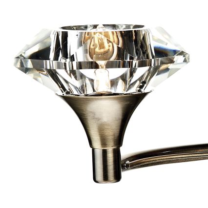 Där Lighting LUT0975 - Sieninis šviestuvas LUTHER 2xG9/40W/230V žalvaris