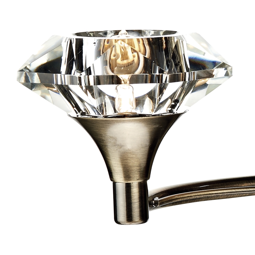 Där Lighting LUT0975 - Sieninis šviestuvas LUTHER 2xG9/40W/230V žalvaris