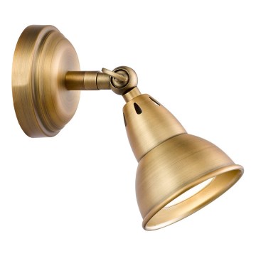 Där Lighting NAT0742 - Sieninis taškinis šviestuvas NATHANIEL 1xGU10/11W/230V žalvaris