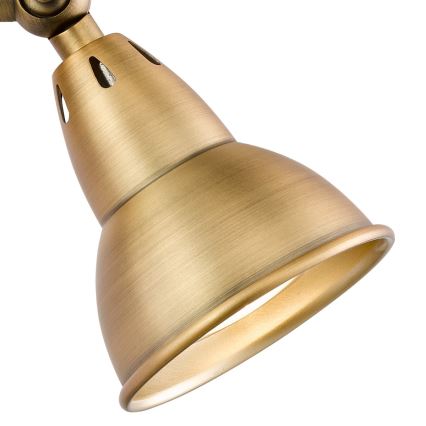 Där Lighting NAT0742 - Sieninis taškinis šviestuvas NATHANIEL 1xGU10/11W/230V žalvaris