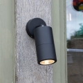 Där Lighting ORT0722 - LED Lauko sieninis taškinis šviestuvas ORTEGA 1xGU10/5W/230V IP65 juoda