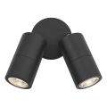 Där Lighting ORT0922 - LED lauko sieninis taškinis šviestuvas ORTEGA 2xGU10/5W/230V IP65 juoda