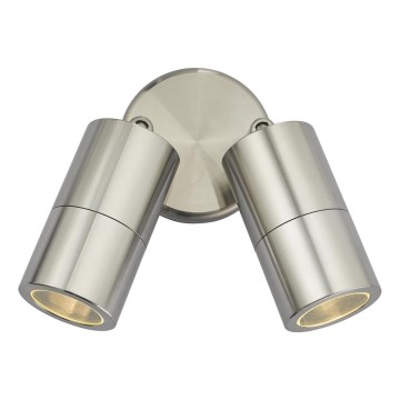 Där Lighting ORT0968 - LED lauko sieninis taškinis šviestuvas ORTEGA 2xGU10/5W/230V IP65 blizgus chromas