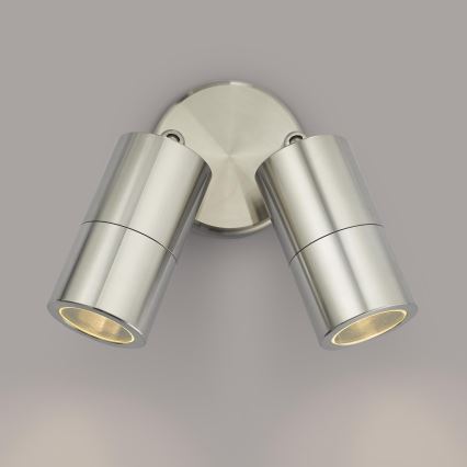 Där Lighting ORT0968 - LED lauko sieninis taškinis šviestuvas ORTEGA 2xGU10/5W/230V IP65 blizgus chromas