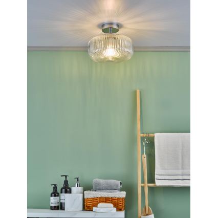 Där Lighting RIV5208 - Vonios paviršinis šviestuvas RIVA 1xE27/60W/230V IP44 blizgus chromas