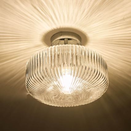 Där Lighting RIV5208 - Vonios paviršinis šviestuvas RIVA 1xE27/60W/230V IP44 blizgus chromas
