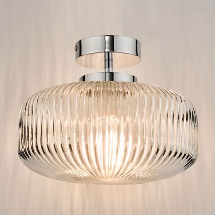 Där Lighting RIV5208 - Vonios paviršinis šviestuvas RIVA 1xE27/60W/230V IP44 blizgus chromas