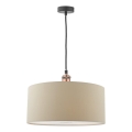 Där Lighting RON6529 - Pakabinamas šviestuvas ant laido RONDA 1xE27/60W/230V smėlio spalvos