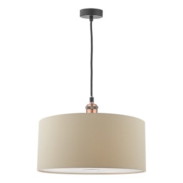 Där Lighting RON6529 - Pakabinamas šviestuvas ant laido RONDA 1xE27/60W/230V smėlio spalvos