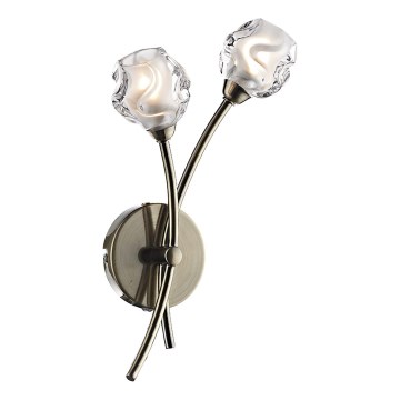 Där Lighting SEA0975 - Sieninis šviestuvas SEATTLE 2xG9/40W/230V žalvaris