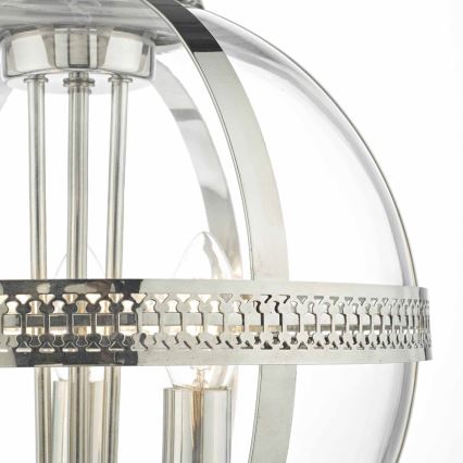 Där Lighting VAN0338 - Pakabinama liustra ant grandinės VANESSA 3xE14/40W/230V blizgus chromas