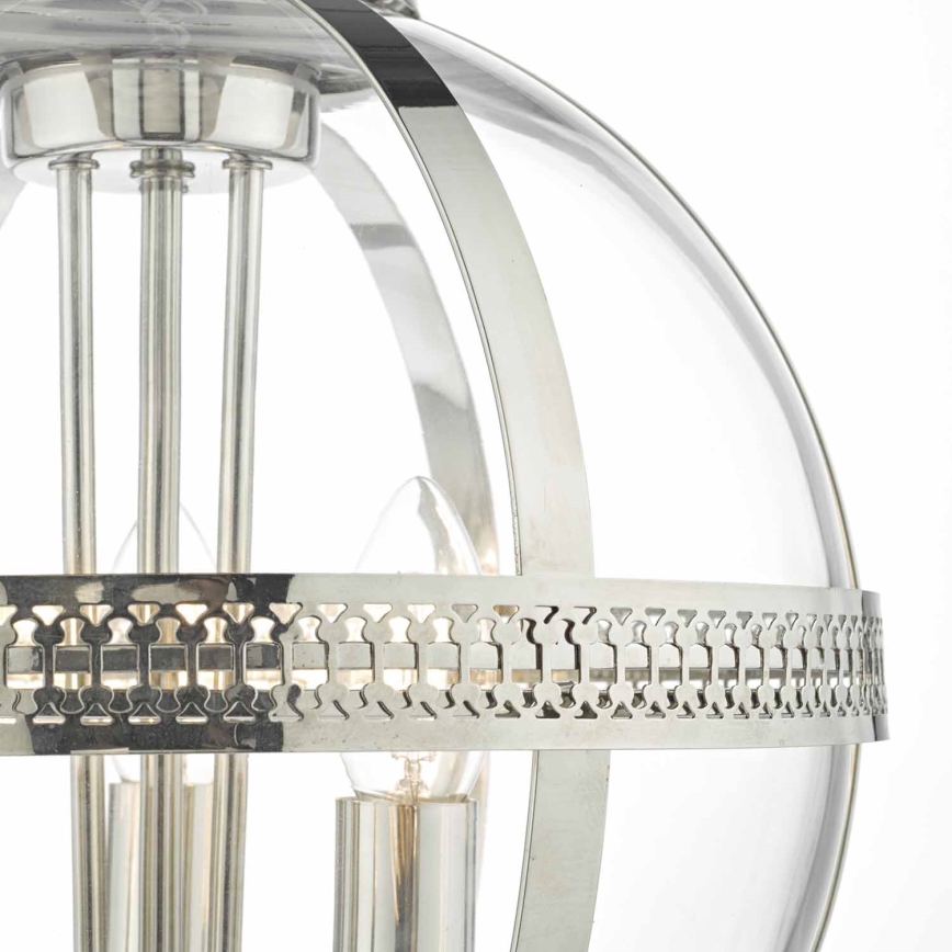Där Lighting VAN0338 - Pakabinama liustra ant grandinės VANESSA 3xE14/40W/230V blizgus chromas