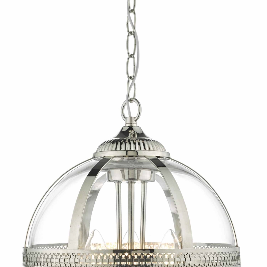 Där Lighting VAN0338 - Pakabinama liustra ant grandinės VANESSA 3xE14/40W/230V blizgus chromas
