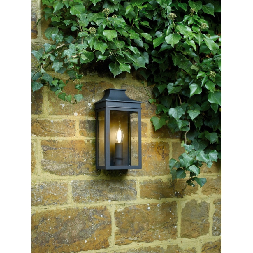 Där Lighting VAP5222 - Lauko sieninis šviestuvas VAPOUR 1xE14/60W/230V IP44 juodas