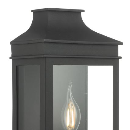 Där Lighting VAP5222 - Lauko sieninis šviestuvas VAPOUR 1xE14/60W/230V IP44 juodas