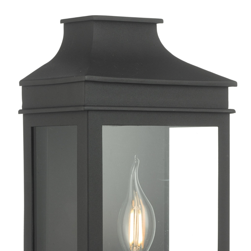 Där Lighting VAP5222 - Lauko sieninis šviestuvas VAPOUR 1xE14/60W/230V IP44 juodas