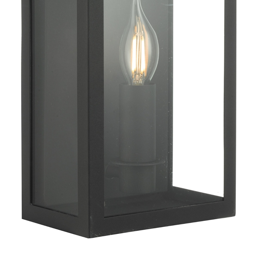 Där Lighting VAP5222 - Lauko sieninis šviestuvas VAPOUR 1xE14/60W/230V IP44 juodas