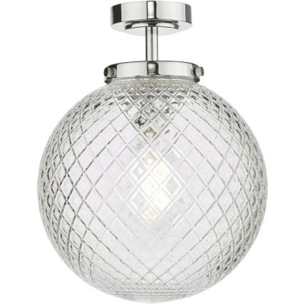 Där Lighting WAY0150 - vonios kambario lubinis šviestuvas WAYNE 1xE27/40W/230V IP44 skersmuo 25 cm blizgus chromas