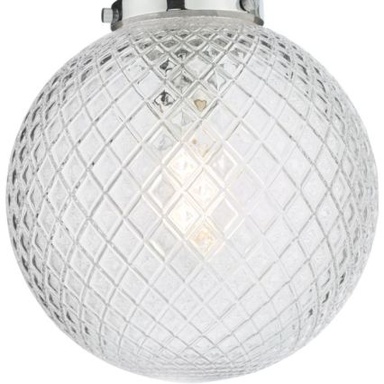 Där Lighting WAY0150 - vonios kambario lubinis šviestuvas WAYNE 1xE27/40W/230V IP44 skersmuo 25 cm blizgus chromas