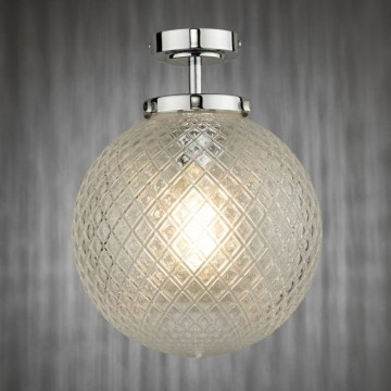 Där Lighting WAY0150 - vonios kambario lubinis šviestuvas WAYNE 1xE27/40W/230V IP44 skersmuo 25 cm blizgus chromas