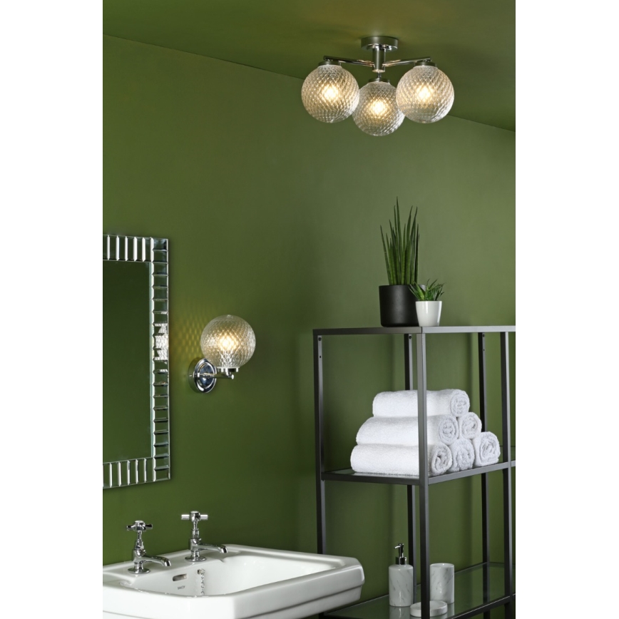 Där Lighting WAY0750 - Vonios sieninis šviestuvas WAYNE 1xG9/3W/230V IP44 chromas
