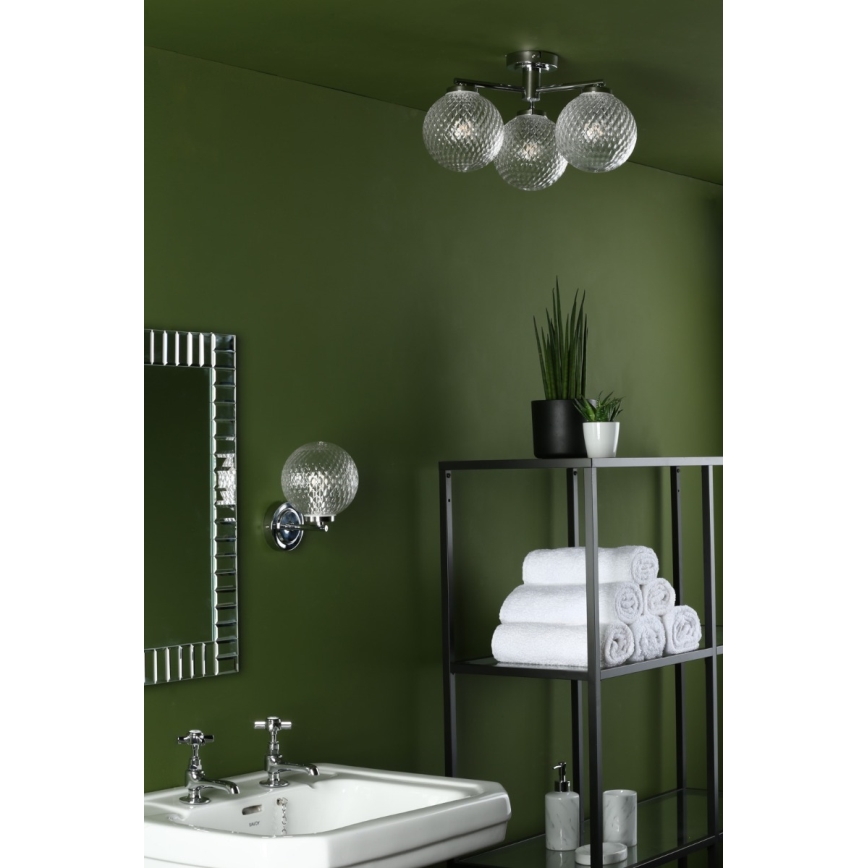 Där Lighting WAY0750 - Vonios sieninis šviestuvas WAYNE 1xG9/3W/230V IP44 chromas