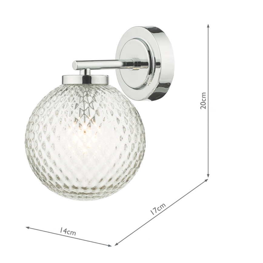 Där Lighting WAY0750 - Vonios sieninis šviestuvas WAYNE 1xG9/3W/230V IP44 chromas