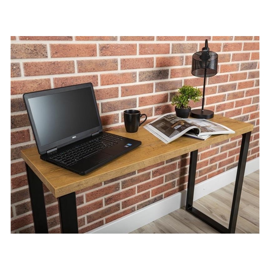 Darbo stalas BLAT 120x40 cm juodas/rudas