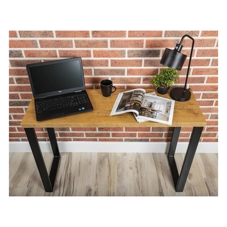 Darbo stalas BLAT 120x40 cm juodas/rudas