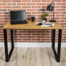 Darbo stalas BLAT 120x60 cm juodas/rudas