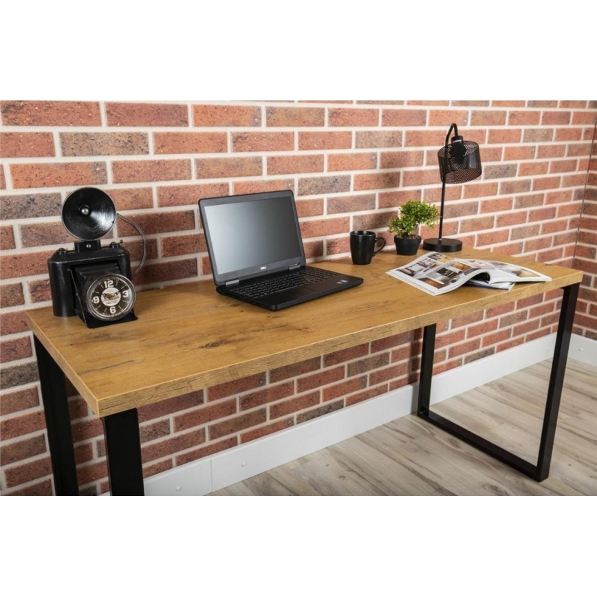 Darbo stalas BLAT 160x60 cm juodas/rudas