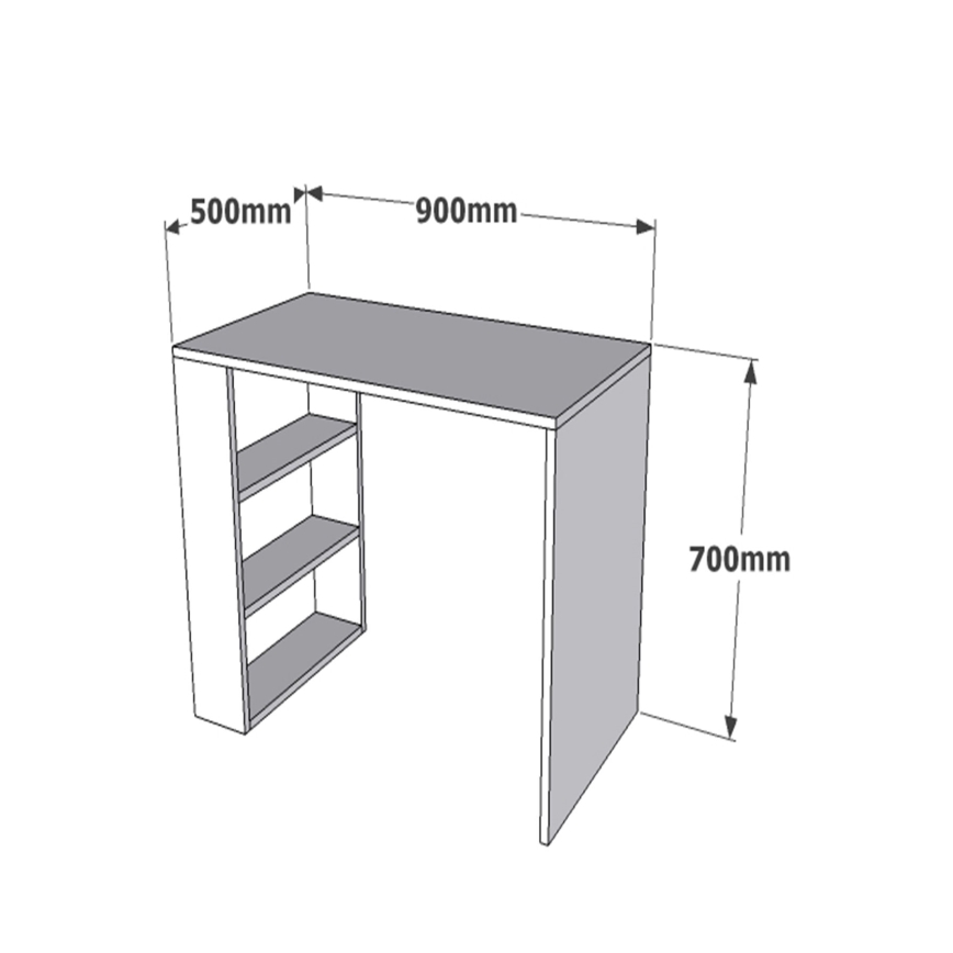 Darbo stalas COOL 70x90 cm rudos spalvos