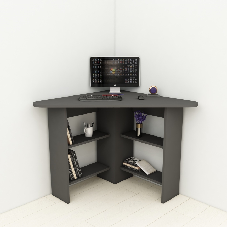 Darbo stalas CORNER 73,8x80 cm antracitas