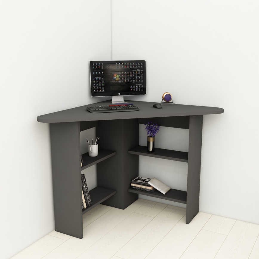 Darbo stalas CORNER 73,8x80 cm antracitas