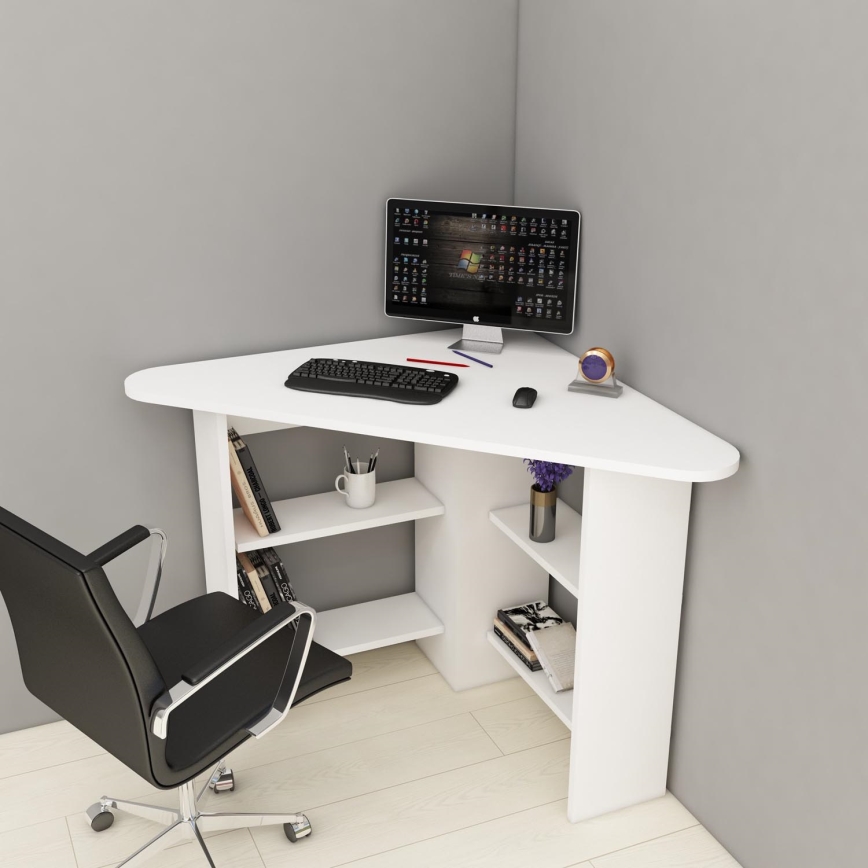 Darbo stalas CORNER 73,8x80 cm balta