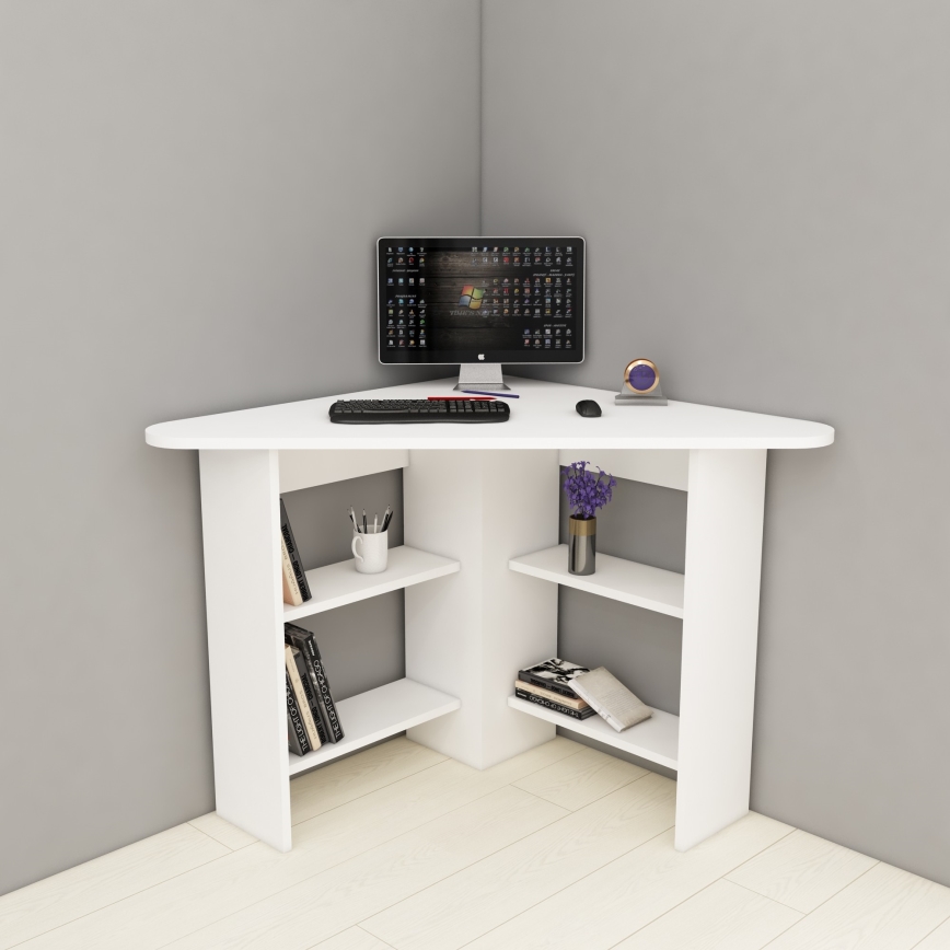 Darbo stalas CORNER 73,8x80 cm balta