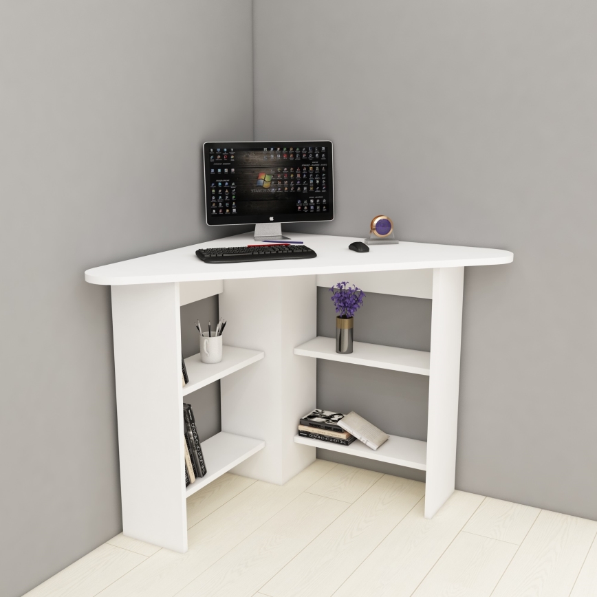 Darbo stalas CORNER 73,8x80 cm balta