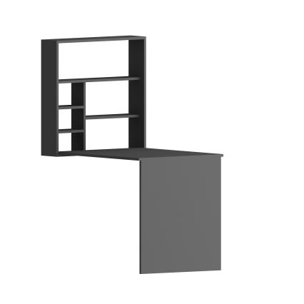 Darbo stalas su lentyna SEDIR 154,2x90 cm antracito spalvos
