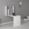 Darbo stalas su lentyna SEDIR 154,2x90 cm baltas