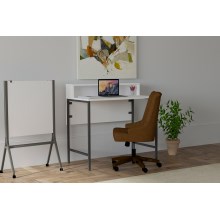 Darbo stalas USO 90,8x90 cm baltas/juodas