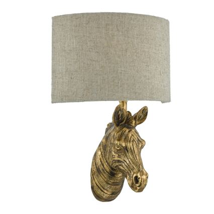 Där Lighting ABB0735 - Sieninis šviestuvas ABBY 1xE14/40W/230V lino/auksinis