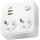 Daugiafunkcinė kištukinė juosta su jungikliu LINEA 2x230V + 3x USB A/C SCHUKO, balta