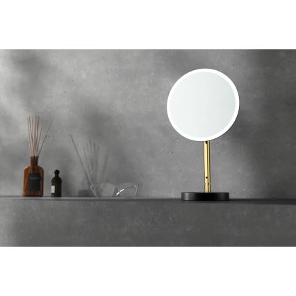 Deante ADI_Z812 - SILIA LED įkraunamas vonios kosmetinis veidrodis LED/5V 5000 mAh 2700-6500K IP44